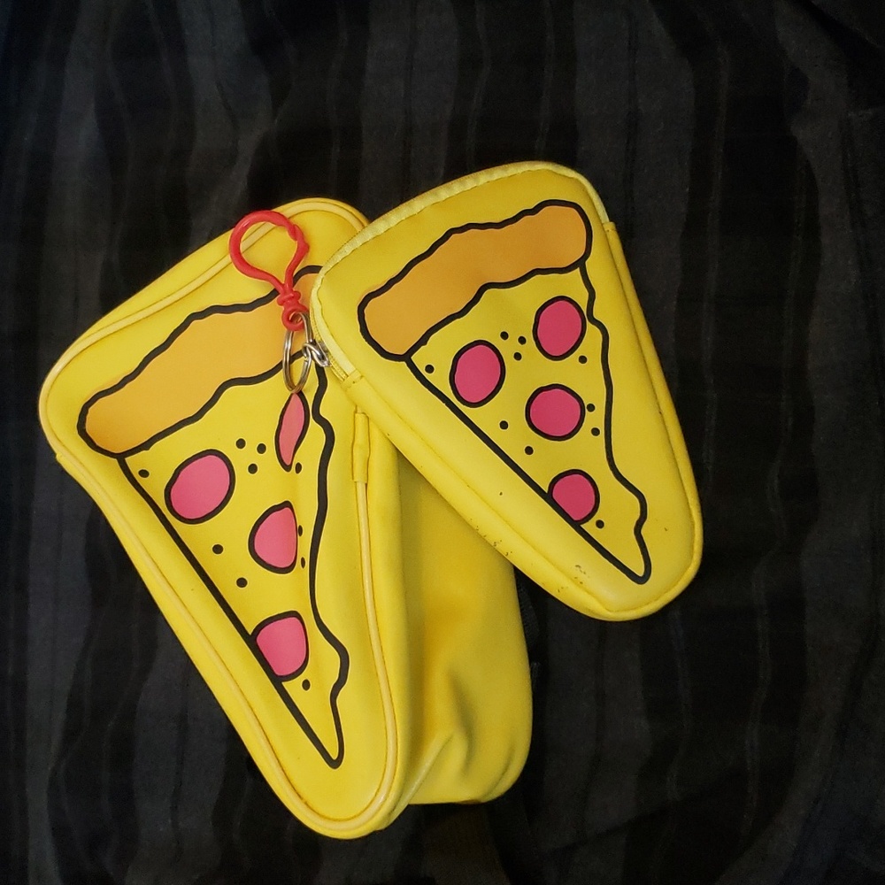 Pizza shaped backpack + coin purse